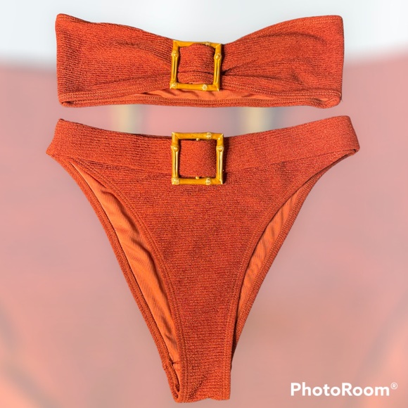 Prettylittlething Strapless Bikini Size 6 - Picture 1 of 3